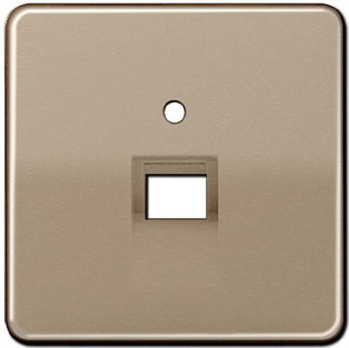 Лицевая панель Jung CD500 для 1-м. розетки RJ11/RJ45 светлая бронза картинка